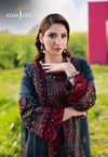 3PC DHANAK EMBROIDERED SHIRT WITH CHAFOONEMBROIDERED DUPATA AND TROUSER - 677