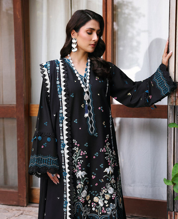 Dhanak-3PC Embroidered Shirt with Dhanak Embroidered Dupatta -113