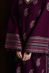 '-3PC DHANAKEMBROIDERED SHIRT WITH LawnEMBROIDERED SHAWL AND TROUSER- 678