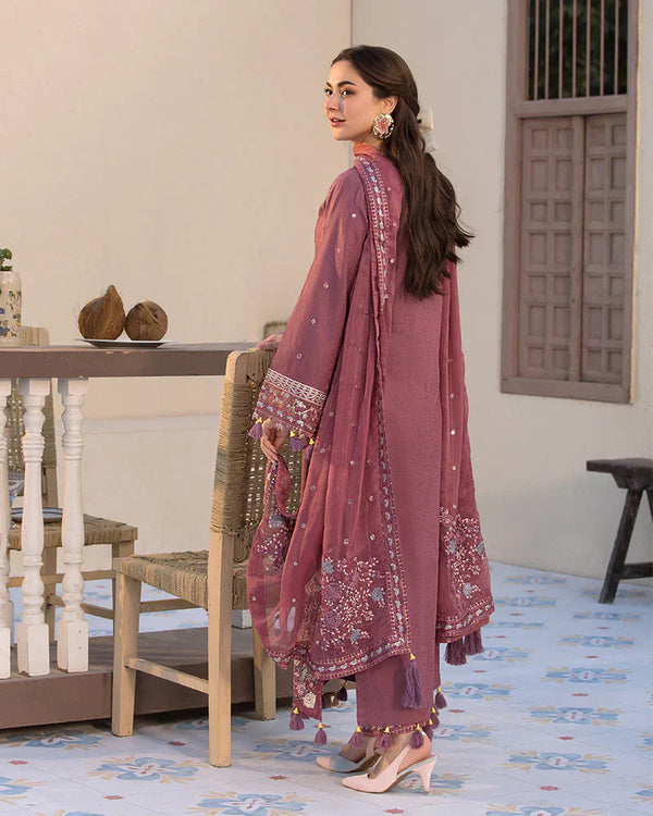 Lawn-3PC Embroidered Shirt with Chiffon Embroidered Dupatta 1321
