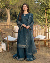 Lawn-3PC Embroidered Shirt with Organza Embroidered Dupatta 1350