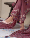 Lawn-3PC Embroidered Shirt with Chiffon Embroidered Dupatta 1321