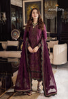 DHANAK 3PC Embroidered With Chiffon Embroidered Dupatta 668